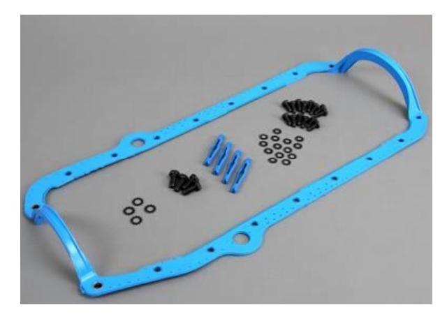 Sump Gasket: Chev 75-81 350 RUBBER - Dual Side Dip Stick enabled.